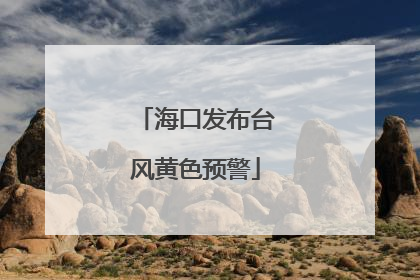 海口发布台风黄色预警