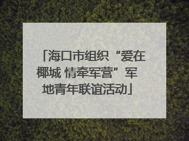 海口市组织“爱在椰城 情牵军营”军地青年联谊活动