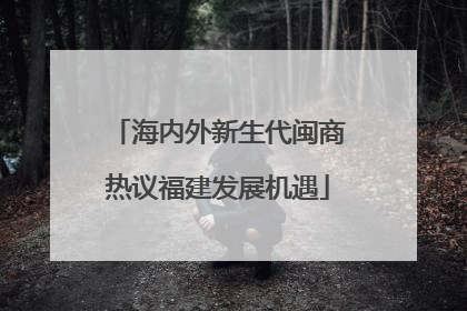 海内外新生代闽商热议福建发展机遇