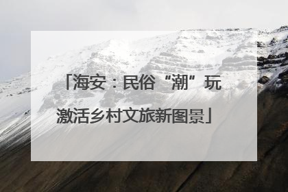 海安：民俗“潮”玩激活乡村文旅新图景