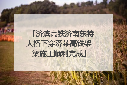 济滨高铁济南东特大桥下穿济莱高铁架梁施工顺利完成