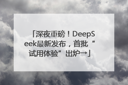 深夜重磅！DeepSeek最新发布，首批“试用体验”出炉→