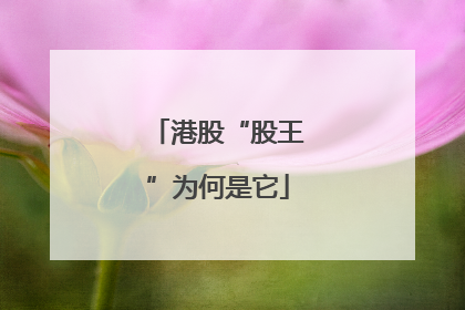 港股“股王”为何是它