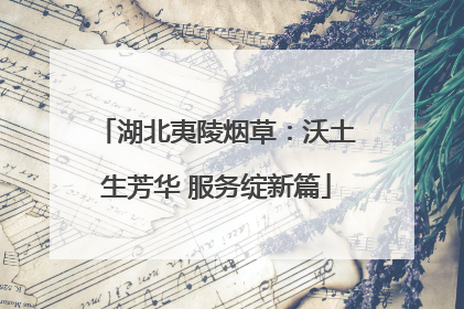 湖北夷陵烟草：沃土生芳华 服务绽新篇