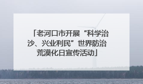 老河口市开展“科学治沙、兴业利民”世界防治荒漠化日宣传活动