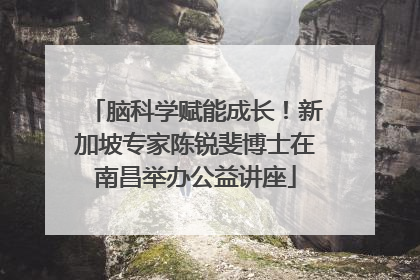 脑科学赋能成长！新加坡专家陈锐斐博士在南昌举办公益讲座