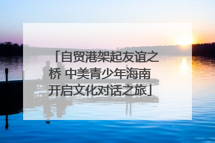 自贸港架起友谊之桥 中美青少年海南开启文化对话之旅