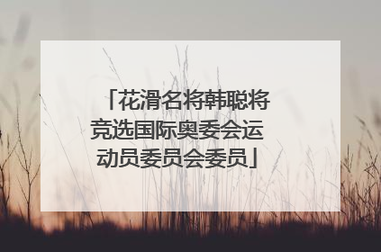 花滑名将韩聪将竞选国际奥委会运动员委员会委员