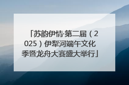 苏韵伊情·第二届（2025）伊犁河端午文化季暨龙舟大赛盛大举行