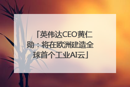 英伟达CEO黄仁勋：将在欧洲建造全球首个工业AI云