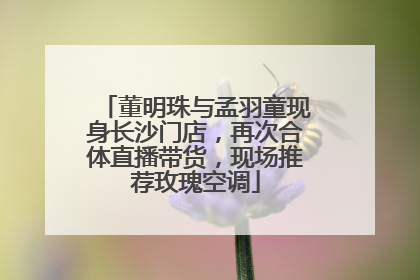 董明珠与孟羽童现身长沙门店，再次合体直播带货，现场推荐玫瑰空调