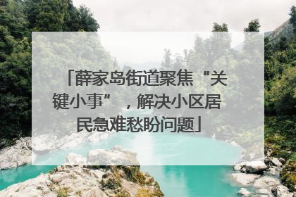 薛家岛街道聚焦“关键小事”，解决小区居民急难愁盼问题