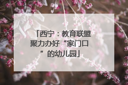 西宁：教育联盟聚力办好“家门口”的幼儿园