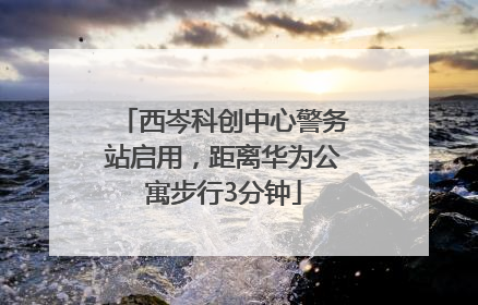 西岑科创中心警务站启用，距离华为公寓步行3分钟