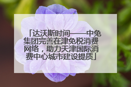 达沃斯时间——中免集团完善在津免税消费网络，助力天津国际消费中心城市建设提质