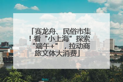 赛龙舟、民俗市集！看“小上海”探索“端午+”，拉动商旅文体大消费