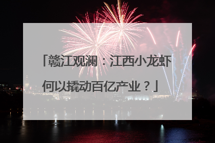 赣江观澜：江西小龙虾何以撬动百亿产业？