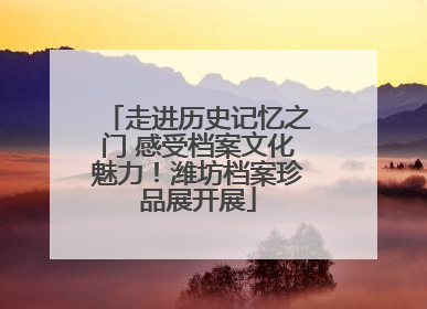 走进历史记忆之门 感受档案文化魅力！潍坊档案珍品展开展