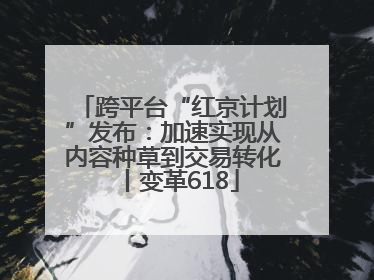 跨平台“红京计划”发布：加速实现从内容种草到交易转化丨变革618