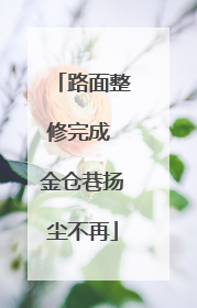 路面整修完成 金仓巷扬尘不再