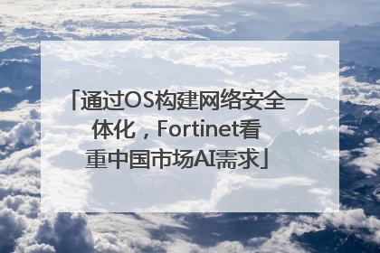 通过OS构建网络安全一体化，Fortinet看重中国市场AI需求