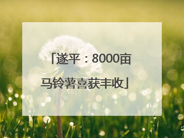 遂平：8000亩马铃薯喜获丰收