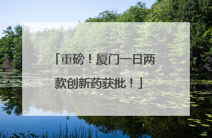 重磅！厦门一日两款创新药获批！