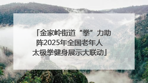 金家岭街道“拳”力助阵2025年全国老年人太极拳健身展示大联动