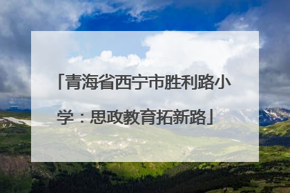 青海省西宁市胜利路小学：思政教育拓新路