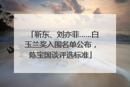 靳东、刘亦菲……白玉兰奖入围名单公布，陈宝国谈评选标准