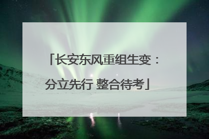 长安东风重组生变：分立先行 整合待考