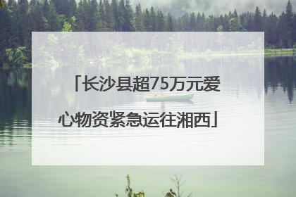 长沙县超75万元爱心物资紧急运往湘西