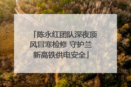 陈永红团队深夜顶风冒寒检修 守护兰新高铁供电安全