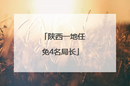 陕西一地任免4名局长