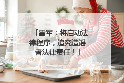 雷军：将启动法律程序，追究造谣者法律责任！
