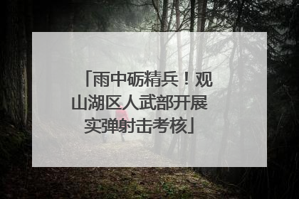 雨中砺精兵！观山湖区人武部开展实弹射击考核