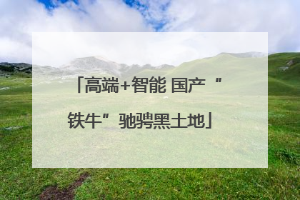 高端+智能 国产“铁牛”驰骋黑土地