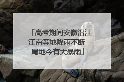 高考期间安徽沿江江南等地降雨不断 局地今有大暴雨