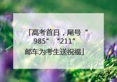 高考首日，尾号“985”“211”邮车为考生送祝福