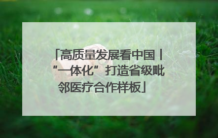 高质量发展看中国丨“一体化”打造省级毗邻医疗合作样板