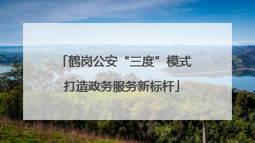 鹤岗公安“三度”模式 打造政务服务新标杆
