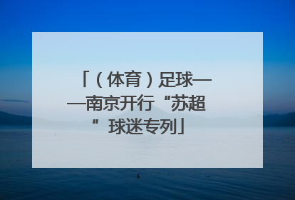（体育）足球——南京开行“苏超”球迷专列