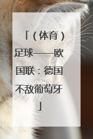 （体育）足球——欧国联：德国不敌葡萄牙