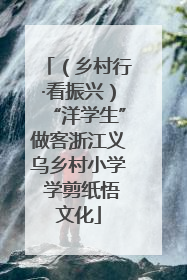 （乡村行·看振兴）“洋学生”做客浙江义乌乡村小学 学剪纸悟文化