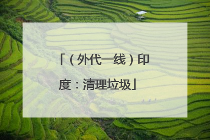 （外代一线）印度：清理垃圾