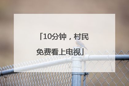 10分钟，村民免费看上电视