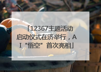 12367主题活动启动仪式在济举行，AI“悟空”首次亮相