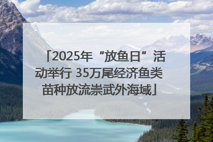 2025年“放鱼日”活动举行 35万尾经济鱼类苗种放流崇武外海域
