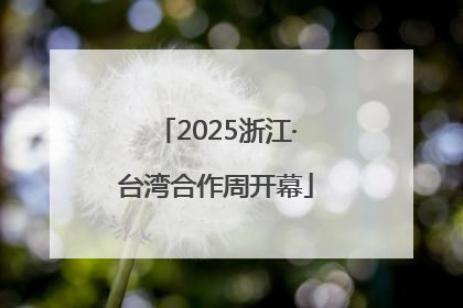 2025浙江·台湾合作周开幕