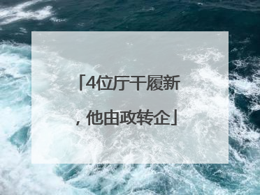4位厅干履新，他由政转企